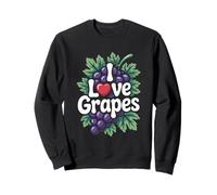I Love Grapes Feuilles de Vigne Violet Sweatshirt