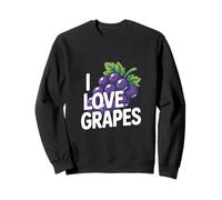 I Love Grapes Funny Grape de Raisin Amoureux de Fruits Sweatshirt