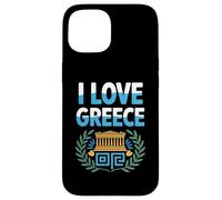 I Love Greece Couronne d'olivier Parthénon Coque pour iPhone 15