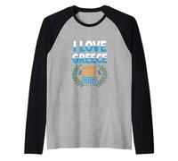 I Love Greece Couronne d'olivier Parthénon Manche Raglan