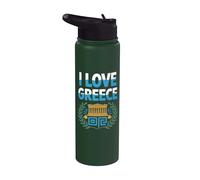 I Love Greece Couronne d'olivier Parthénon Stainless Steel Insulated Water Bottle