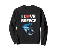 I Love Greece Cœur Carte Grèce Sweatshirt