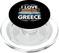 I Love Greece Parthénon Sea Waves Travel PopSockets PopGrip pour MagSafe
