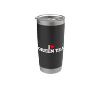 I Love Green Tea Gobelet isotherme en acier inoxydable double paroi