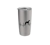 I Love Greyhound Dogs Ligne d'impulsion Gobelet isotherme en acier inoxydable double paroi