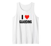 I Love Guarding - Cœur Mignon drôle Garde Police Basket-Ball Débardeur