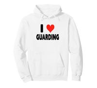 I Love Guarding - Cœur Mignon drôle Garde Police Basket-Ball Sweat à Capuche