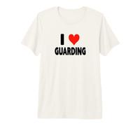 I Love Guarding - Cœur Mignon drôle Garde Police Basket-Ball T-Shirt Haut de Gamme