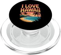 I Love Hawaï Tropical Sunset Adventure PopSockets PopGrip pour MagSafe