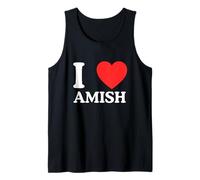I Love Heart Amish Funny Rural Farm Novelty Joke Meme Witty Débardeur