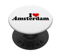 I Love Heart Amsterdam Pays-Bas Holland PopSockets PopGrip Adhésif