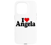 I Love Heart Angela Angie NOM sur Un T-Shirt Coque pour iPhone 15 Pro