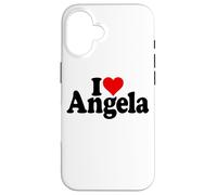 I Love Heart Angela Angie NOM sur Un T-Shirt Coque pour iPhone 16