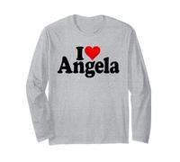 I Love Heart Angela Angie NOM sur Un T-Shirt Manche Longue