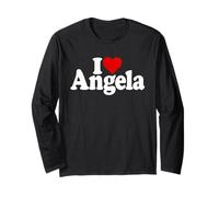 I Love Heart Angela Angie NOM sur Un T-Shirt Manche Longue