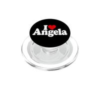 I Love Heart Angela Angie NOM sur Un T-Shirt PopSockets PopGrip pour MagSafe