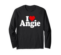 I Love Heart Angie Angelina Angela Nom sur Un T-Shirt Manche Longue