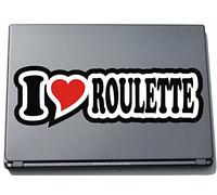 I Love Heart autocollant Decal Stickers ordinateur portable skin 297 mm I Love Roulette