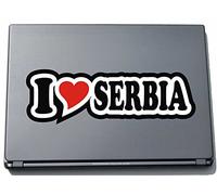 I Love Heart autocollant Decal Stickers ordinateur portable skin 297 mm I Love Serbia