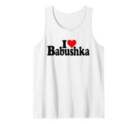 I Love Heart Babushka Grandma Russian GRANDMATHER Débardeur