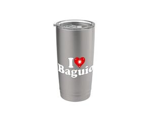 I LOVE HEART BAGUIO ÎLES PHILIPPINES Gobelet isotherme en acier inoxydable double paroi