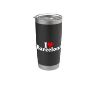 I LOVE HEART BARCELONE ESPAGNE CATALOGNE Gobelet isotherme en acier inoxydable double paroi
