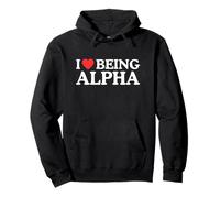 I Love Heart Being Alpha Funny Sigma Gen Z Meme Brainrot Gag Sweat à Capuche