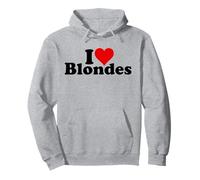 I Love Heart Blondes Cheveux Blondes Sweat à Capuche