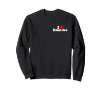 I Love Heart Blondes Cheveux Blondes Sweatshirt