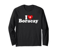 I Love Heart Boracay Îles Philippines Manche Longue