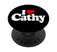 I Love Heart Cathy Cat Catherine NOM sur Un T-Shirt PopSockets PopGrip Adhésif