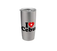 I LOVE HEART CEBU ÎLES PHILIPPINES Gobelet isotherme en acier inoxydable double paroi