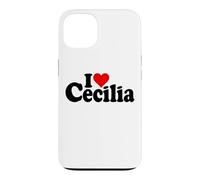 I Love Heart Cecilia NOM sur Un T-Shirt Coque pour iPhone 13
