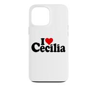 I Love Heart Cecilia NOM sur Un T-Shirt Coque pour iPhone 13 Pro Max
