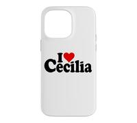 I Love Heart Cecilia NOM sur Un T-Shirt Coque pour iPhone 14 Pro Max