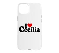 I Love Heart Cecilia NOM sur Un T-Shirt Coque pour iPhone 15 Plus