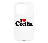 I Love Heart Cecilia NOM sur Un T-Shirt Coque pour iPhone 15 Pro