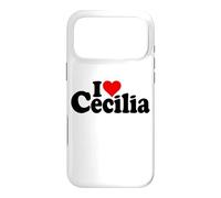 I Love Heart Cecilia NOM sur Un T-Shirt Coque pour iPhone 17 Pro Max