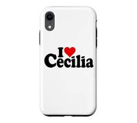 I Love Heart Cecilia NOM sur Un T-Shirt Coque pour iPhone XR