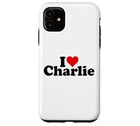 I Love Heart Charlie Charles Nom sur Un T-Shirt Coque pour iPhone 11