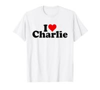 I Love Heart Charlie Charles Nom sur Un T-Shirt T-Shirt
