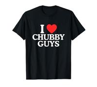 I Love Heart Chubby Guys Funny Raunchy Y2K Dating Meme Witty T-Shirt Graphique avec Valeur