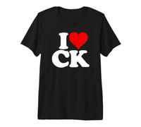 I Love Heart CK C K C.K. Initiales Monogramme Nickname T-Shirt Haut de Gamme