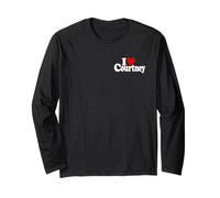 I Love Heart Courtney NOM sur Un T-Shirt Manche Longue