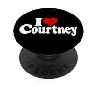 I Love Heart Courtney NOM sur Un T-Shirt PopSockets PopGrip Adhésif