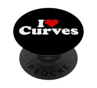 I Love Heart Curves Women PopSockets PopGrip Adhésif
