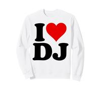 I Love Heart DJ D J D.J. Initiales Nom Sweatshirt