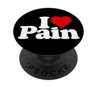 I Love Heart Douleur NO Douleur NO Gain PopSockets PopGrip Adhésif