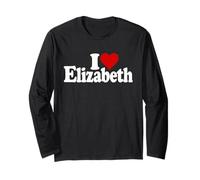 I LOVE HEART ELIZABETH LIZ ELIZA LIBET Manche Longue