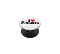 I Love Heart Elizabeth LIZ Eliza LIBET PopSockets PopGrip Adhésif